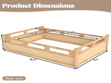 Full Size Floor Platform Bed with Full-length Guardrails, Low Profile Full Bed Frame, No Box Spring W1580P438793