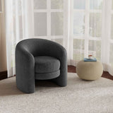 Modern Curved Back Upholstered Accent Chair, Soft Cozy Boucle Fabric, Comfortable Plush Seating, No N765P220275G