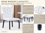 A set of 4 white and black vintage crocodile leather cushioned dining chairs, featuring crystal W3226P344024