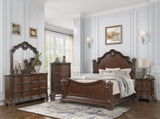 Traditional Style 5-Drawer Chest With metal drawer pulls Made with Wood in Walnut B009P225189