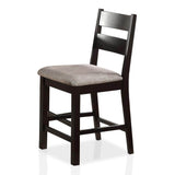 Dining Chairs Padded Fabric Seat Set of 2pc Side Chair Ladder Back Kitchen Dining Room Espresso B011P291549