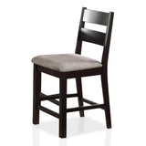 Dining Chairs Padded Fabric Seat Set of 2pc Side Chair Ladder Back Kitchen Dining Room Espresso B011P291549