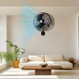 ZUN 18inch High Velocity Wall Mount Fan Oscillating,Industrial Fan with 3 Speed Ventilation,4592CFM 33266280