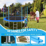 ZUN 10 FT TRAMPOLINE OUTSIDE SAFETY NET WITH BASKETBALL HOOP W758P266946