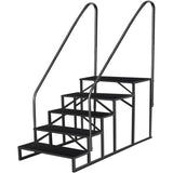 5 Step Ladder with Handrail, Swimming Pool Ladder Above Ground, 660 lb Load Capacity RV Steps with 01422425