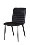 Black and Antique Black Side Chair with Padded Back B062P215497
