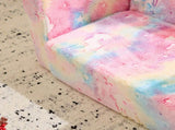 Glow-in-the-Dark Kids Foldable Sofa Bed All-Sponge Single Chaise Lounge Pink Unicorn Flannel 11822891