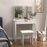 Vanity Desk Set With Mirror For Makeup, Makeup Table With 1 Drawer Storage Cosmetics, Vanity 56438558
