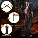 8.2ft Animatronic Werewolf Halloween Decor Realistic Fur, Scary Howls, Red Flashing LEDs, 18608033