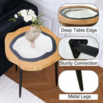 ZUN Small Side Table Coffee Table Bedside Table Night Stand for Living Room Bedroom & Balcony, MDF, W716P197966