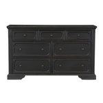 ZUN Charcoal Finish Traditional Dresser of 7 Storage Drawers Wooden Bedroom Furniture 1pc Rustic Style B011P176904