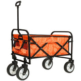 Two Pieces Heavy-Duty 500lb Capacity Beach Wagon w/9" Pneumatic Tires & Steel Frame Compact 225lb W2932P253154