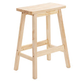 Set of 2 Saddle Seat Counter Stools, 24" Wood Bar Stools for Dining Room Kitchen Pub Chair, Wood 95221143