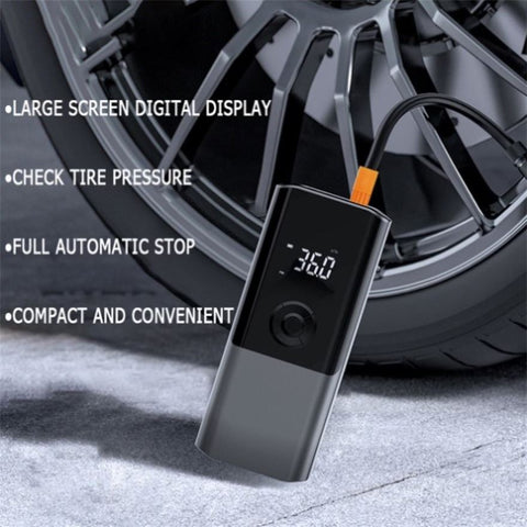 ZUN Portable Full Touch Screen Car Air Pump Wireless Tire Inflatable Pump Inflator Air Compressor Pump 89908219