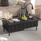 Lift-Top Coffee Table with 2 Drawers, Modern Space Saving Center Table with Foldable Top, 09928570