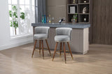 ZUN COOLMORE Counter Height Bar Stools Set 2 for Kitchen Counter Solid Wood Legs with a fixed height W153968290