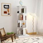 ZUN 4 Tier Rotating Bookshelf, 360&deg; Revolving Bookcase Rotating Stackable Shelves Floor-Standing Storage W331P242270