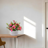 2 Pieces Ceramic Flowerpot, Modern Planter for Patio, Garden or Windowsills - Milk White W3273P322550