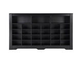 ON-TREND Sleek Design 24 Shoe Cubby Console, Modern Shoe Cabinet with Curved Base, Versatile WF309308AAB