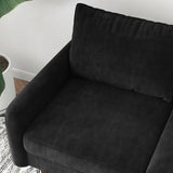 56.3" Velvet Round Arm Apartment Loveseat 07716609