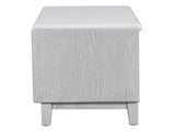 TREXM Boho Rattan Entryway Bench with Storage, Cushioned Shoe Bench with Double Doors, Wooden Shoe N715P308012E