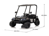 24V XL Kids Electric Ride-on Truck w/RC - Spacious 20in Wide Seat, Removable Sunshade, Dual-Motor W1578P204016