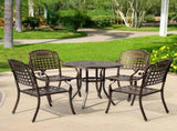 Patio Chairs Set of 2 - Stackable Outdoor Cast Aluminum Dining Chairs with Vintage Bronze Finish and 93816729