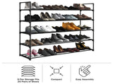 Shoe Rack - 5-Tier Shoe Organizer for Closet, Bathroom, Entryway - Shelf Holds 25 Pairs Sneakers, 10740549