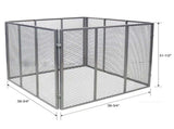 Large Outdoor Bin, 172 Gallon Metal Wire Mesher, Rust-Proof Coating Square Garden W465P370172