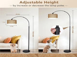 Arc Floor Lamp Remote, Modern LED Floor Lamp Dimmable Bulb, Boho Farmhouse Standing lamp W2738P227438
