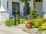 Matte Black Outdoor 1st Tier Iron Handrail 49428586