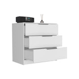 ZUN Kaia 3 Drawers Dresser, Superior Top -White B20091879