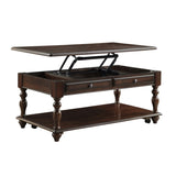 Modern Traditional Style Cocktail Table Lift Top Storage Shelf Espresso Finish Living Room Furniture B011P297496
