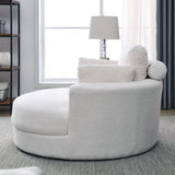 Welike Swivel Accent Barrel Modern Sofa Lounge Club Big Round Chair with Storage Ottoman W83469823