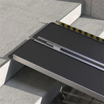 ZUN 8FT Foldable Threshold Ramp with Non-Slip Surface,Wheelchair Ramp,Aluminum Handicap Ramp 60349760