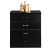 Modern Simple 4-Drawer Dresser Black 67789972