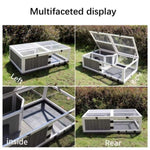 ZUN 43"Upgrade waterproof tray, activity tray, wooden turtle house indoor small animal turtle cage 98540443