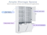 Bathroom Storage Cabinet with Doors and Drawers, Tilt-Out Laundry Hamper, Multiple Storage Space, 81413767