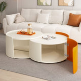 Nesting Coffee Table, Round Nesting Tables and End Tables for Small Space, Modern Side Tables with W757P186974