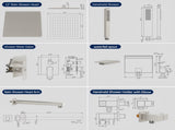 Male NPT Brushed Nickel Shower System, 12 Inch Shower Fixtures Rain Shower Head with Handheld Shower 10324049