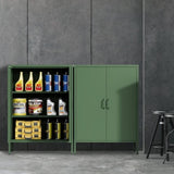 The metal storage locker, 40 inches high, comes with 2 doors and is suitable for homes, offices and T3421P357050