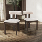 Wooden Dining Chairs Set of 2, Modern Boucle Upholstered Side Chairs,Mid Century Modern W2582P188305
