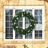 48in Pre-lit Christmas Wreath, Lighted Artificial Xmas Wreath with 150 Cold & Warm White Lights and 54938553
