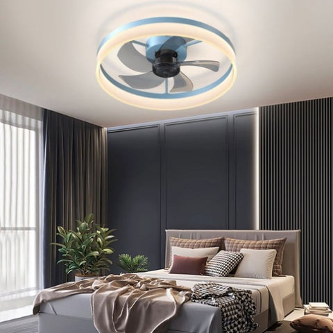 ZUN Ceiling Fans with Lights Dimmable LED Embedded installation of thin modern ceiling fans W1340120483
