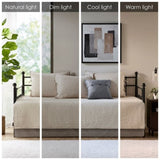6 Piece Reversible Plaid Daybed Cover Set Neutral Daybed B035P266679
