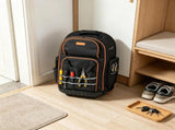 Rolling Tool Backpack, 110 lbs Capacity, Telescoping Handle & Stable Base, for Construction & 12631100