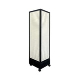 Four sided rotating pegboard display stand made of MDF and aluminum alloy for craft display, vendor W2221P191203