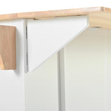 K&K Kitchen Island with Drop Leaf, Kitchen Storage Cart with 3 Tier Pull Out Cabinet Organizer, WF531421AAW