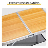 Outdoor Folding Camping Table, 2ft Portable Pinic Table with 3 Adjustable Height, Small Aluminum 32047612