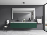 84 x 48 Inch LED Bathroom Mirror with Front and Backlight, Wall Mounted Vanity Mirror with Aluminum W2287P282063